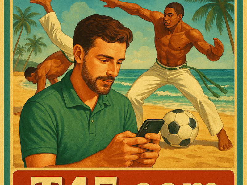 Homem concentrado olhando para um celular com gráficos de apostas